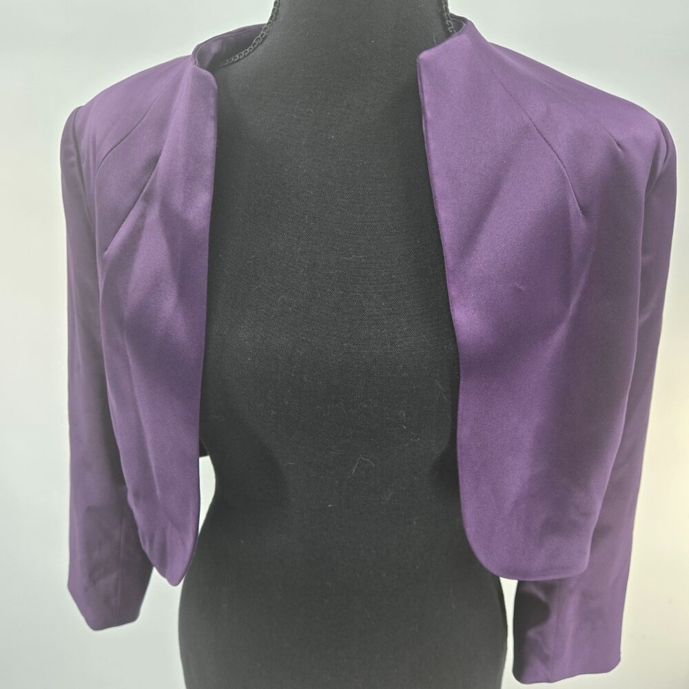 Tahari Arthur S. Levine Bolero Evening Formal Jacket Royal Purple Size 4